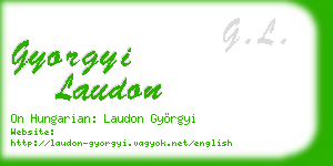 gyorgyi laudon business card